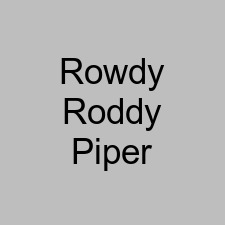 Rowdy Roddy Piper